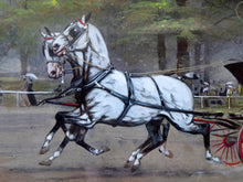 Load image into Gallery viewer, ANTIQUE Edwardian Silver Plate Cigar or Cigarette Box - with hand embellised print by GEORGE WRIGHT. Carriage Image

