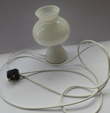 Load image into Gallery viewer, 1970s HOLMEGAARD Glass Vintage Table Lamp. White Mushroom Shape
