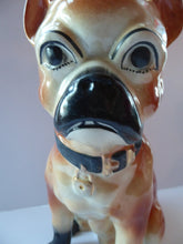 Load image into Gallery viewer, Antique LIFE SIZE Pug Dog Figurine / Slip Cast Model. Probaby STAFFORDSHIRE, c 1880s. 13 1/2 inches
