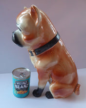 Load image into Gallery viewer, Antique LIFE SIZE Pug Dog Figurine / Slip Cast Model. Probaby STAFFORDSHIRE, c 1880s. 13 1/2 inches

