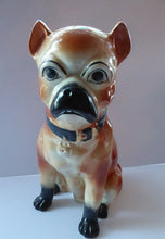 Load image into Gallery viewer, Antique LIFE SIZE Pug Dog Figurine / Slip Cast Model. Probaby STAFFORDSHIRE, c 1880s. 13 1/2 inches
