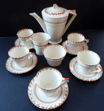 Load image into Gallery viewer, 1930s ART DECO Teaset by Myott Pottery. Hand Painted with Pretty Abstract Pattern
