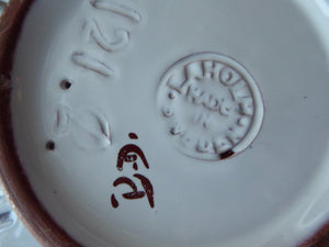 1950s Swedish LAHOLM Bowl with Stylised Image of a Flower.  Attractive Large Scandinavian Vintage Dish