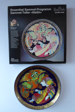 Load image into Gallery viewer, Danish BJORN WIINBLAD Plate. 1970s Rosenthal. Aladdin and the Genie. Original Box
