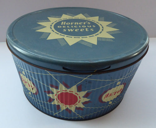 1950s Horners Tin. Festival of Britain Atomic Design. Huge