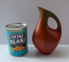 Load image into Gallery viewer, WEST GERMAN Ruscha Amorphic Vase with Handle - with interesting Vulcano Glaze. Height 6 1/2 inches
