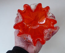 Load image into Gallery viewer, BAROVIER &amp; TOSO; Vintage 1950s Murano Art Glass Bowl with Silver Aventurine Inclusions on the Exterior
