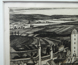 William Wilson Etching. Rothenburg ob der Tauber 1929