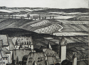 William Wilson Etching. Rothenburg ob der Tauber 1929