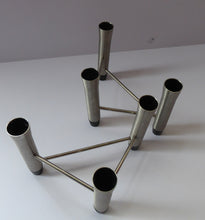 Load image into Gallery viewer, 1960s / 1970s CHICHESTER COMPANY Stainless Steel Tripod Candlestick
