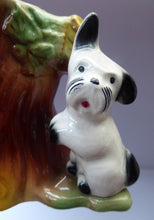 Load image into Gallery viewer, PAIR. 1960s Westgate Pottery Posy Dishes. Rarer Pair:  One with a Terrier Dog and the Other with a Cute Little Bunny Rabbit
