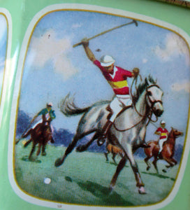 Horses Biscuit Tin. Polo Image