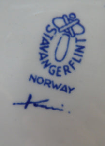 1960s NORWEGIAN Stavangerflint Wall Decoration Plate. Larvik Ferry & Sandifjord and VisAfold