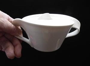 STYLISH Villeroy and Boch New Wave Porcelain Lidded Sugar Bowl. Fabulous Modernist Shape