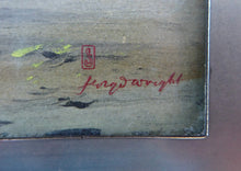 Load image into Gallery viewer, ANTIQUE Edwardian Silver Plate Cigar or Cigarette Box - with hand embellised print by GEORGE WRIGHT. Carriage Image
