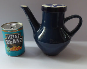 German 1960s MELITTA Blue Sunflowers PORCELAIN Coffee Pot. Designed by Lilo Kantner