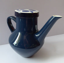 Load image into Gallery viewer, German 1960s MELITTA Blue Sunflowers PORCELAIN Coffee Pot. Designed by Lilo Kantner
