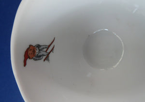 Vintage NORWEGIAN Porsgrund NISSE Elves or Gnomes Cup and Saucer. Dated 1993 on the base