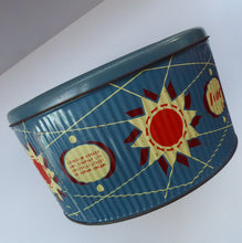 Load image into Gallery viewer, 1950s Horners Tin. Festival of Britain Atomic Design. Huge

