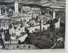 Load image into Gallery viewer, William Wilson Etching. Rothenburg ob der Tauber 1929
