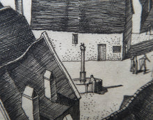 Load image into Gallery viewer, William Wilson Etching. The Walls of Rothenburg 1929
