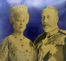 Load image into Gallery viewer, LYONS TEA 1930s Art Deco King George V and Queen Mary Silver Jubilee Tin
