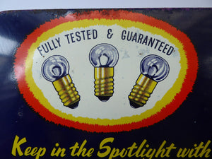 1950s Vintage Tin Full of Original Toronto Light Bulbs for Cycle, Dynamo and Radio Panels. 6 Volt .25 amp