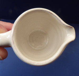 CH BRANNAM Pottery, Barnstaple, Rare Miniature White Glazed Ribbed Jug