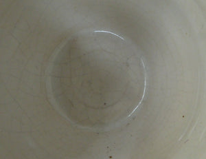 CH BRANNAM Pottery, Barnstaple, Rare Miniature White Glazed Ribbed Jug