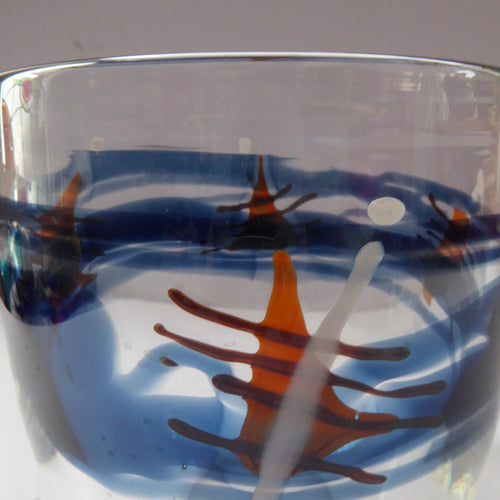 SCOTTISH STUDIO Glass. Unique Glass Bowl by Paul Musgrove. Signed and dated 1985