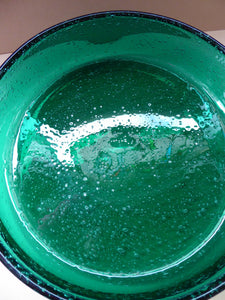 NORWEGIAN 1950s HADELAND Glass. Greenland Series LARGE Shallow Bowl or Platter. Designed by Arne Jon Jutrem. 9 3/4 inches