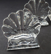 Load image into Gallery viewer, Baccarat Crystal Bambous Shell Menu Holders or Place Settings. Matching Set of Four
