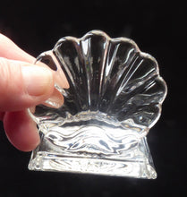 Load image into Gallery viewer, Baccarat Crystal Bambous Shell Menu Holders or Place Settings. Matching Set of Four

