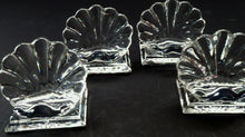 Load image into Gallery viewer, Baccarat Crystal Bambous Shell Menu Holders or Place Settings. Matching Set of Four
