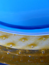 Load image into Gallery viewer, Fabulous 1960s MURANO Sommerso GEODE Bowl. With Blue, White and Yellow Cased Glass - and Controlled Bullicante
