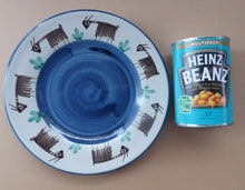 Load image into Gallery viewer, VINTAGE Vincenzo Pinto Vietri Italian Mid Century Side Plate. Hand Decorated with Goats Border. 8 1/2 inches diameter
