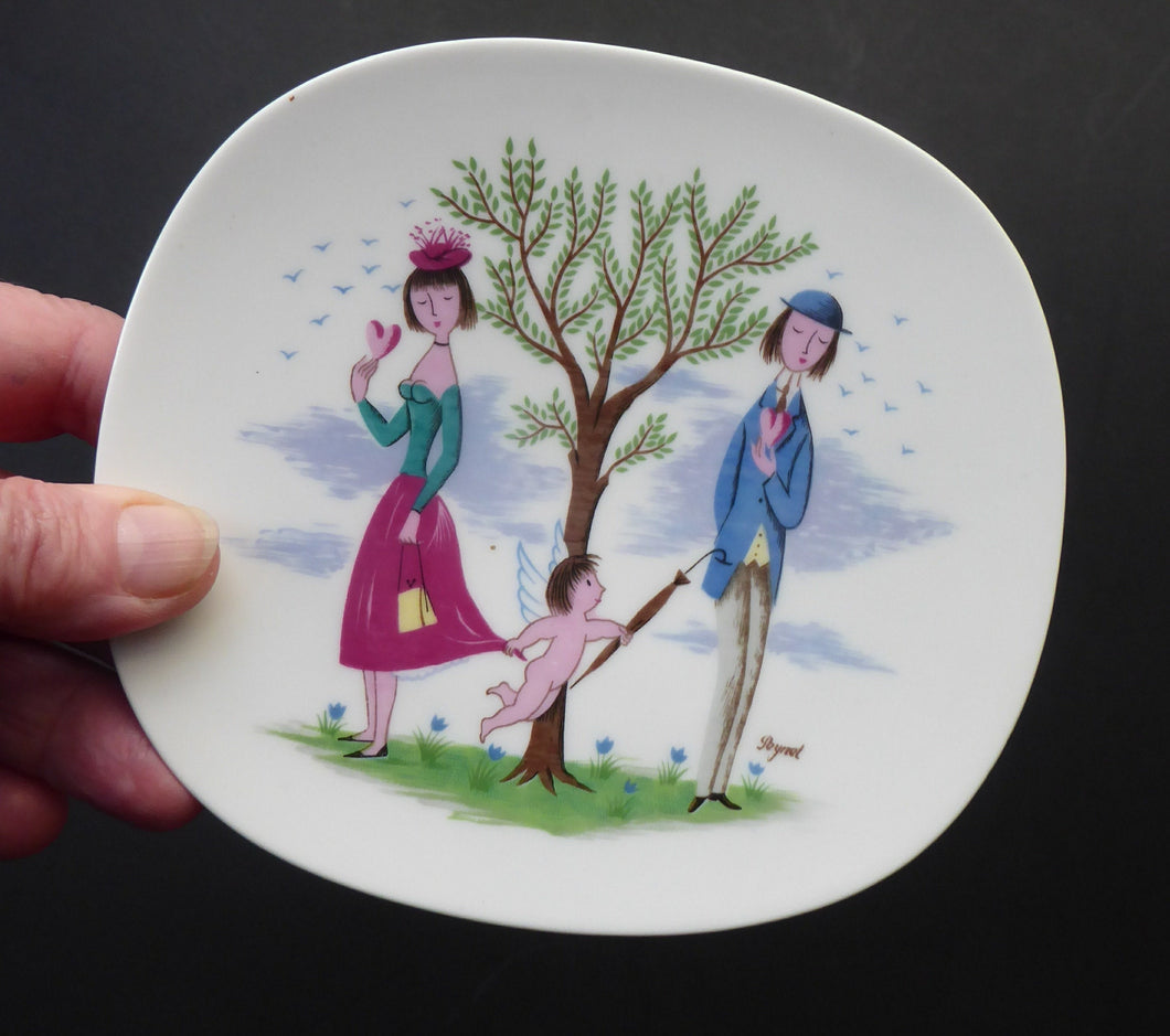 Vintage ROSENTHAL Small Dish. Cupid. The Lovers by Peynet