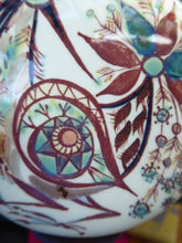 Load image into Gallery viewer, 1960s ROYAL COPENHAGEN Aluminia Fajance Moon Vase / Flask. Strange Bird Design by Marianne Johnson
