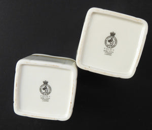 1930s Art Deco FOLEY China Cube Sugar Bowl : CUNARD STEAMSHIP Co. Issue. Excellent Condition