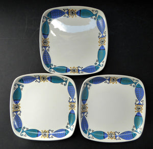 1960s NORWEGIAN CLUPEA (Herring) Design by Turi for Figgjo Flint. SPARES Three Square Side Plates