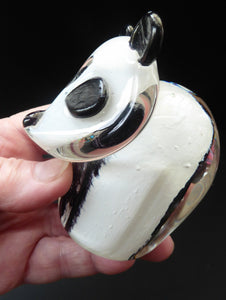 SCOTTISH Caithness Glass. Vintage 1970s Model of a Panda