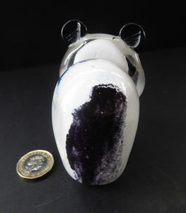 SCOTTISH Caithness Glass. Vintage 1970s Model of a Panda