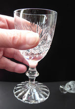 Load image into Gallery viewer, Pair of Vintage EDINBURGH CRYSTAL Sherry or Liqueur  Glasses. Iona Pattern. Etched mark for 1980s
