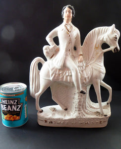 LARGE STAFFORDSHIRE Portrait of Edward VII; then the Prince of Wales on Horseback; 12 1/4 inches