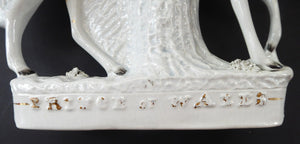 LARGE STAFFORDSHIRE Portrait of Edward VII; then the Prince of Wales on Horseback; 12 1/4 inches