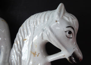 LARGE STAFFORDSHIRE Portrait of Edward VII; then the Prince of Wales on Horseback; 12 1/4 inches