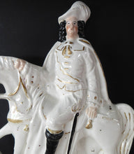 Load image into Gallery viewer, Antique Victorian STAFFORDSHIRE Figurine. Man on Horseback; 11 inches
