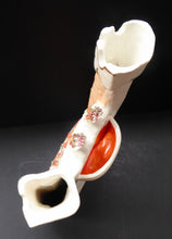 Load image into Gallery viewer, LARGE Antique Flat Back Staffordshire Pottery Baronial Castle Watch Holder
