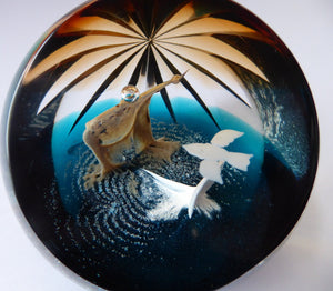 CAITHNESS GLASS. Limited Edition Vintage Paperweight. Baptism by Helen MacDonald. Limited Edition of 75