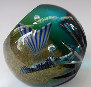 CAITHNESS GLASS. Limited Edition Vintage Paperweight. David and Goliath by Helen MacDonald. Limited Edition of 200